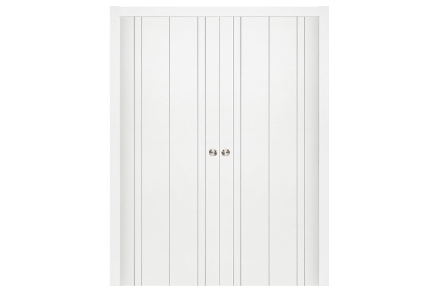 Nova Smart 011 White Cortex Laminated Modern Interior Door - Double Pocket Door