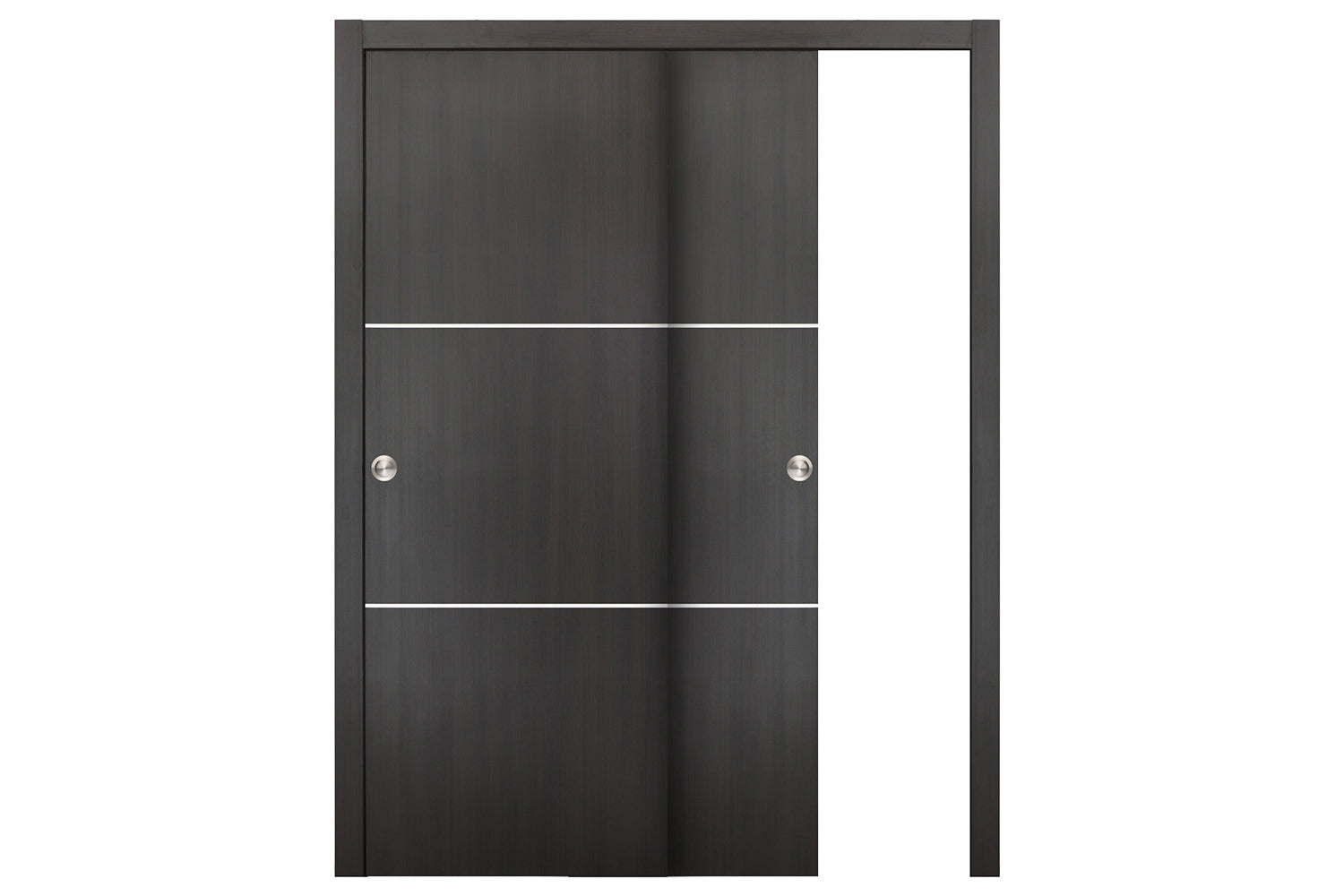Nova Smart 013 Wenge Eco Veneer Modern Interior Door - Sliding Bypass Door