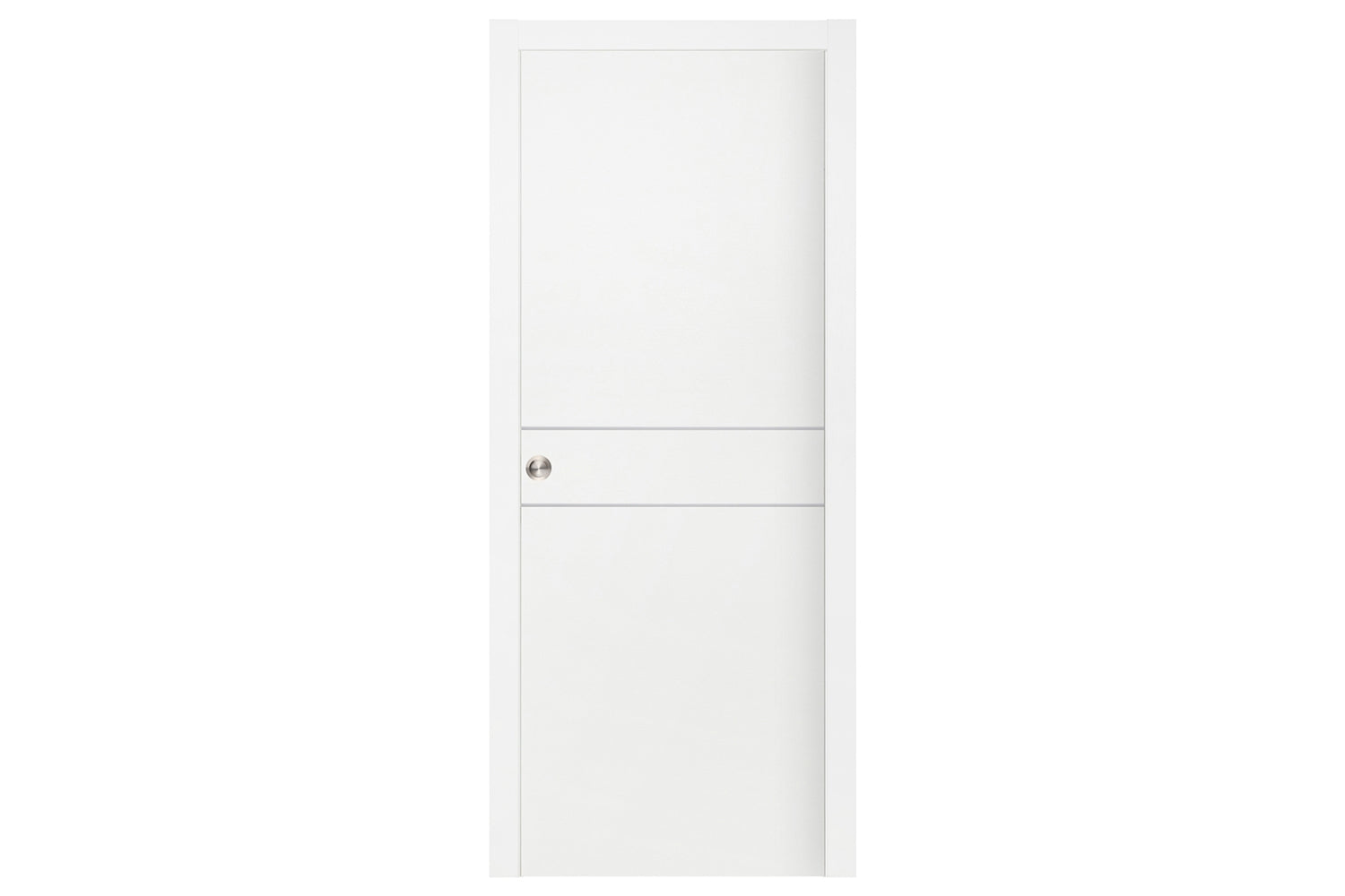 Nova Smart 015 White Cortex Laminated Modern Interior Door - Single Pocket Door