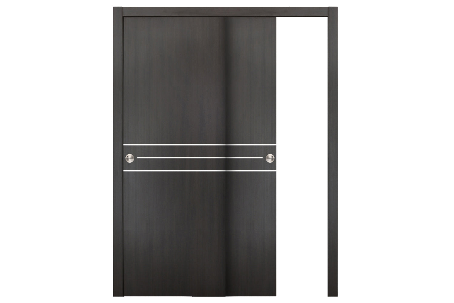 Nova Smart 016 Wenge Eco Veneer Modern Interior Door - Sliding Bypass Door