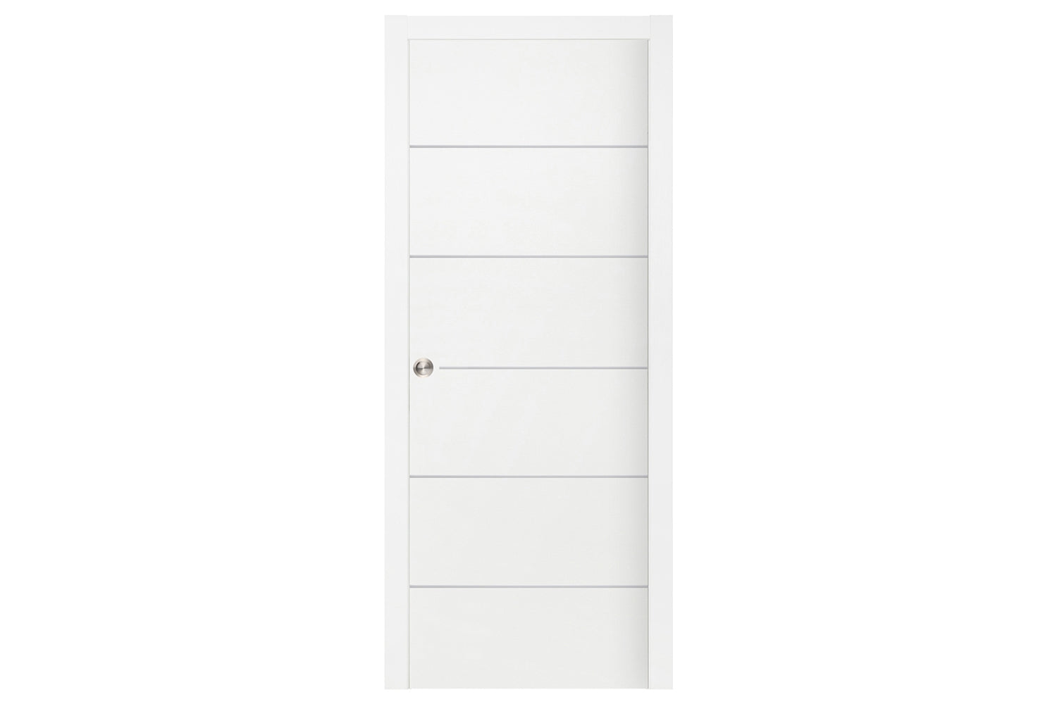 Nova Smart 019 White Cortex Laminated Modern Interior Door - Single Pocket Door