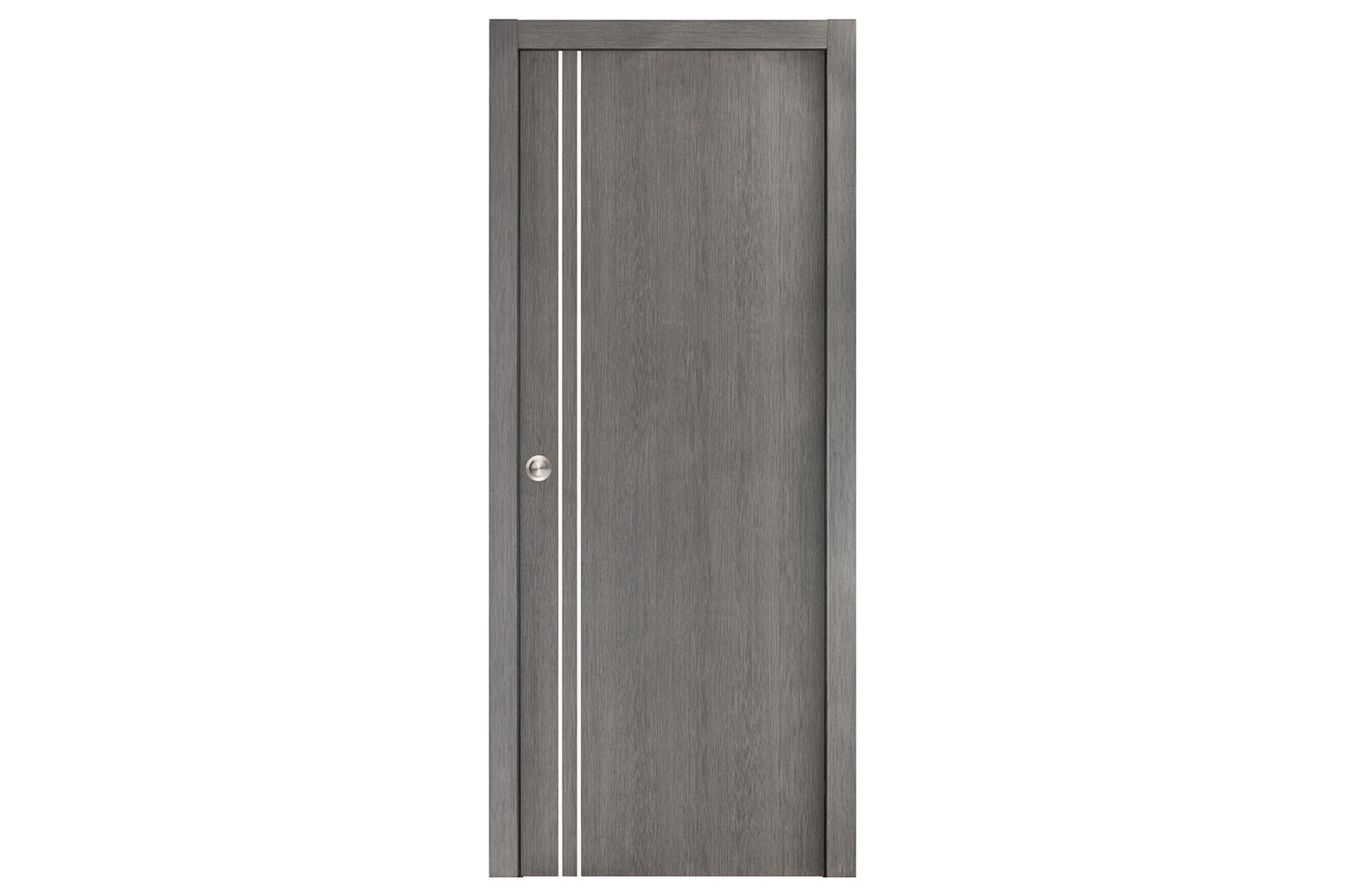 Nova Smart 002 Gray Eco Veneer Modern Interior Door - Single Pocket Door