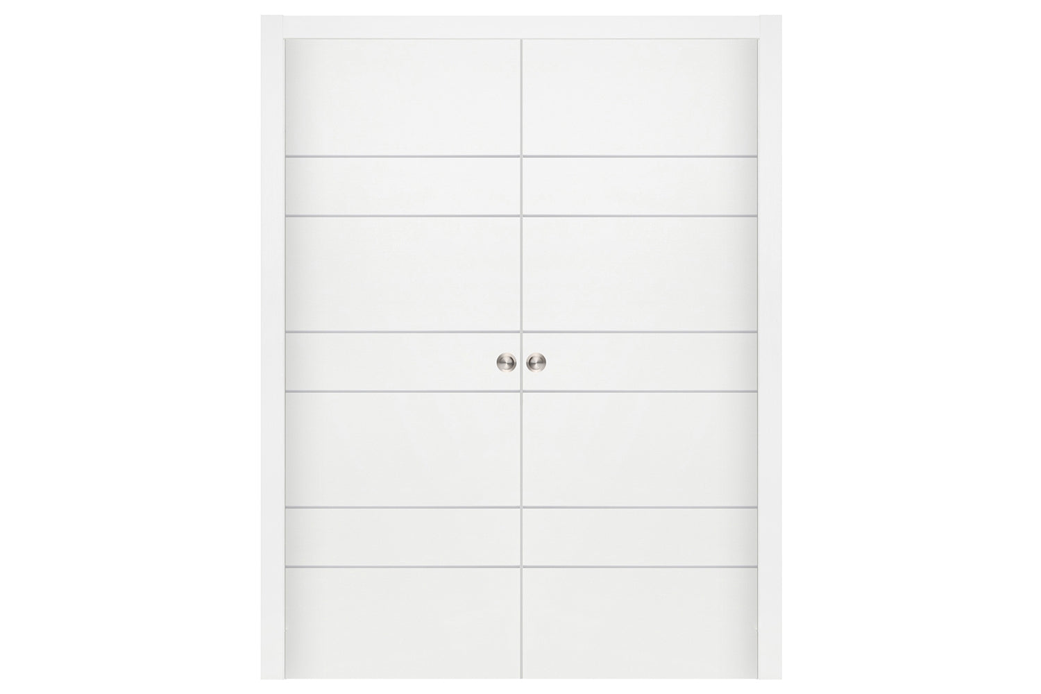Nova Smart 020 White Cortex Laminated Modern Interior Door - Double Pocket Door