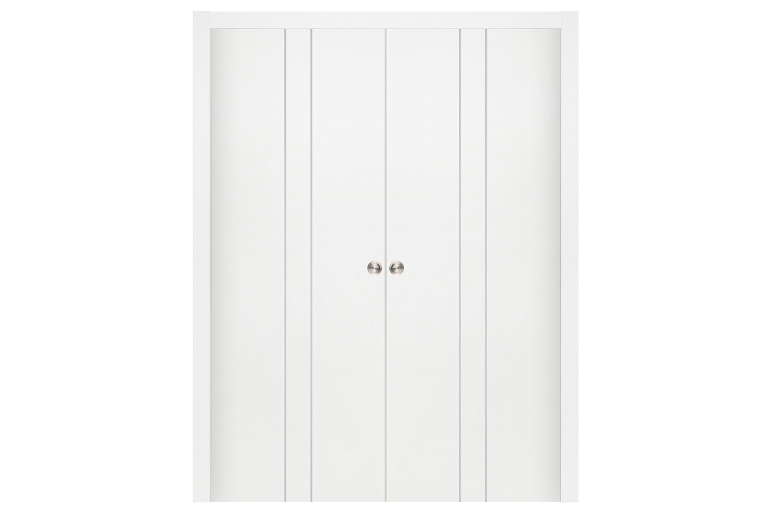 Nova Smart 021 White Cortex Laminated Modern Interior Door - Double Pocket Door