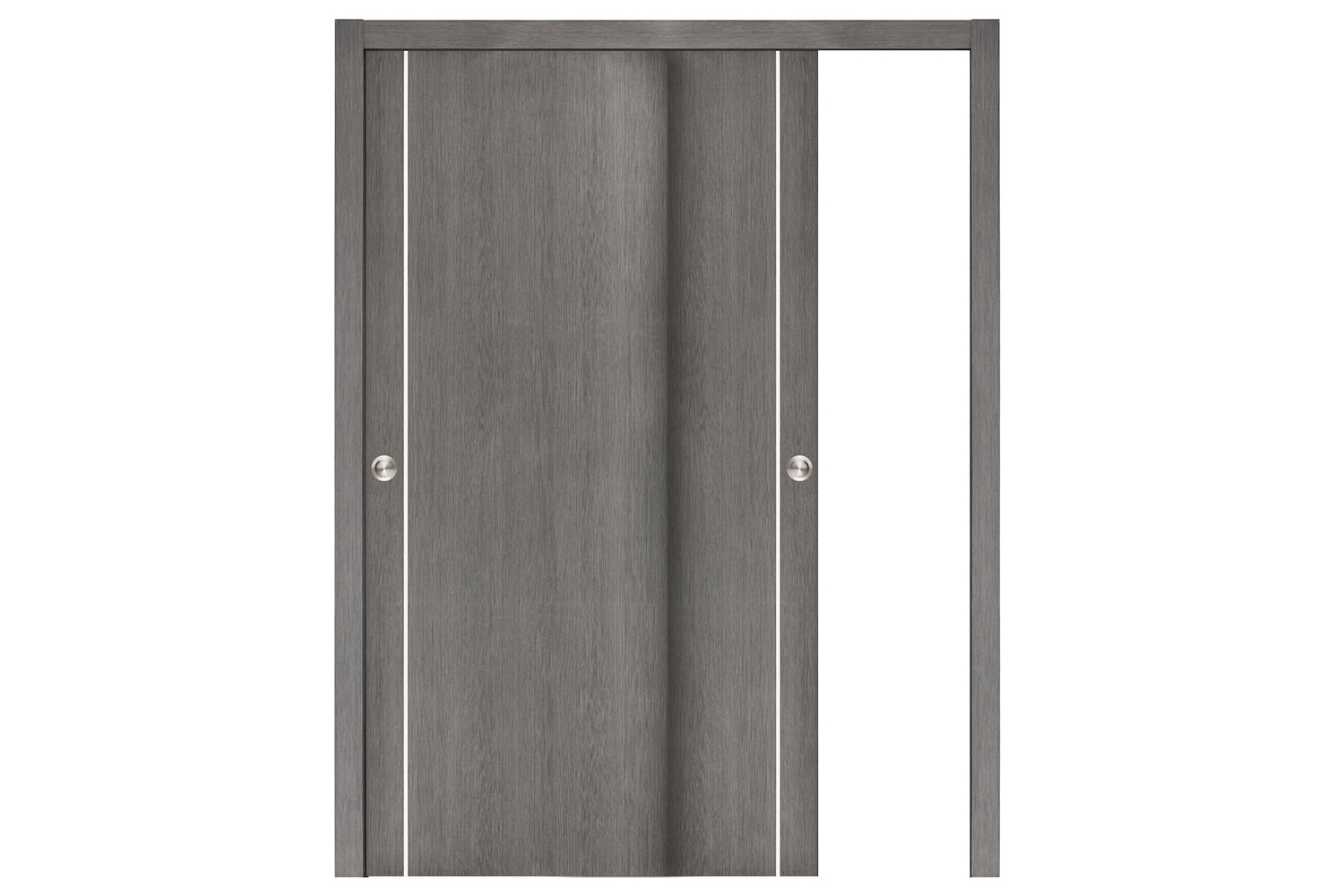 Nova Smart 003 Gray Eco Veneer Modern Interior Door - Sliding Bypass Door