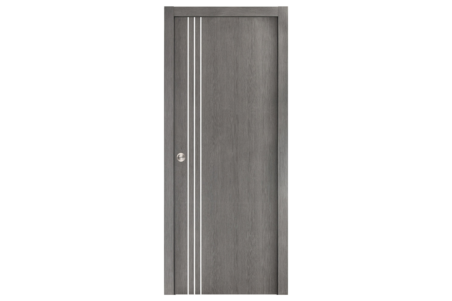 Nova Smart 004 Gray Eco Veneer Modern Interior Door - Single Pocket Door