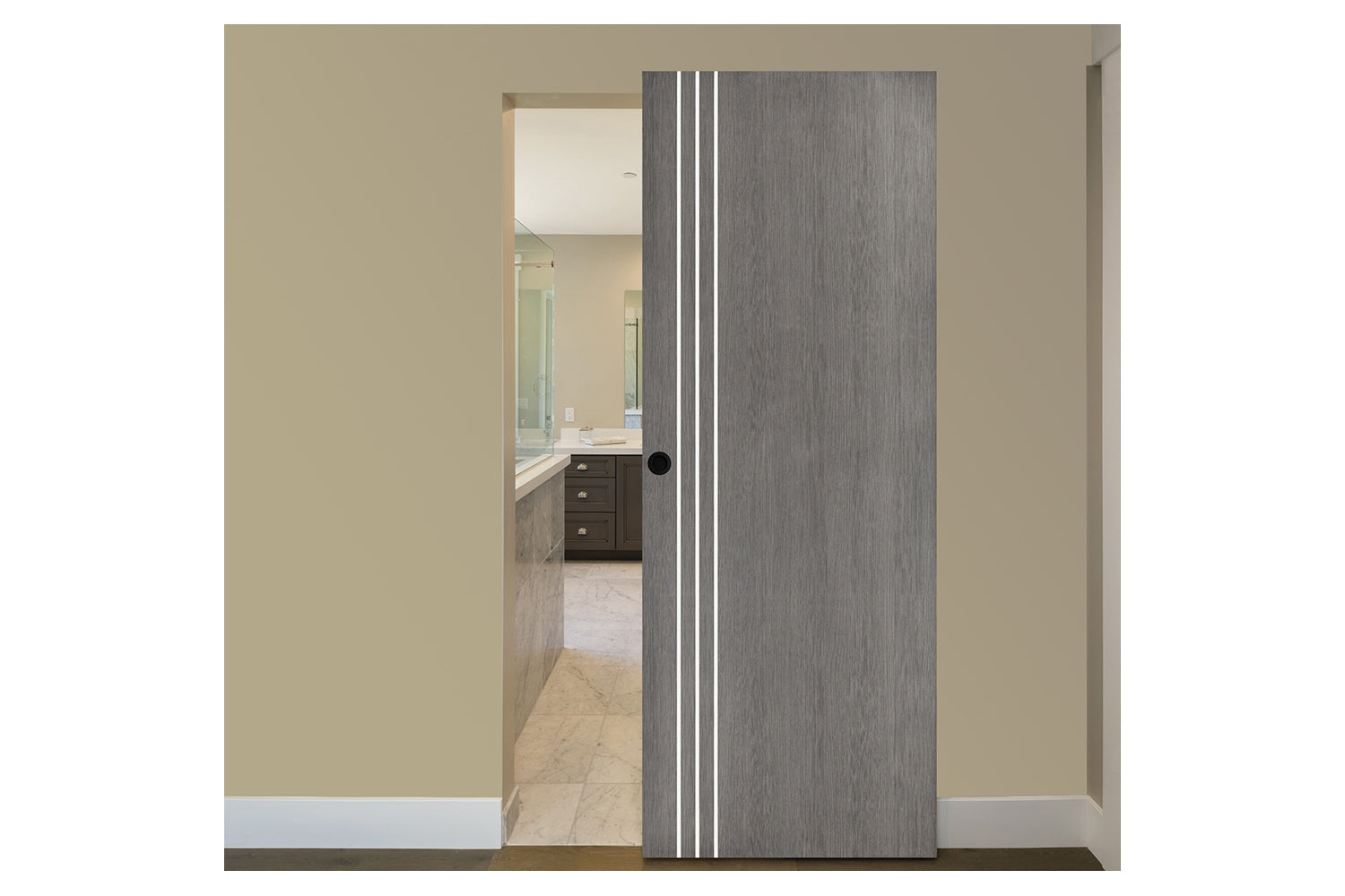 Nova Smart 004 Gray Eco Veneer Modern Interior Door - Magic Door