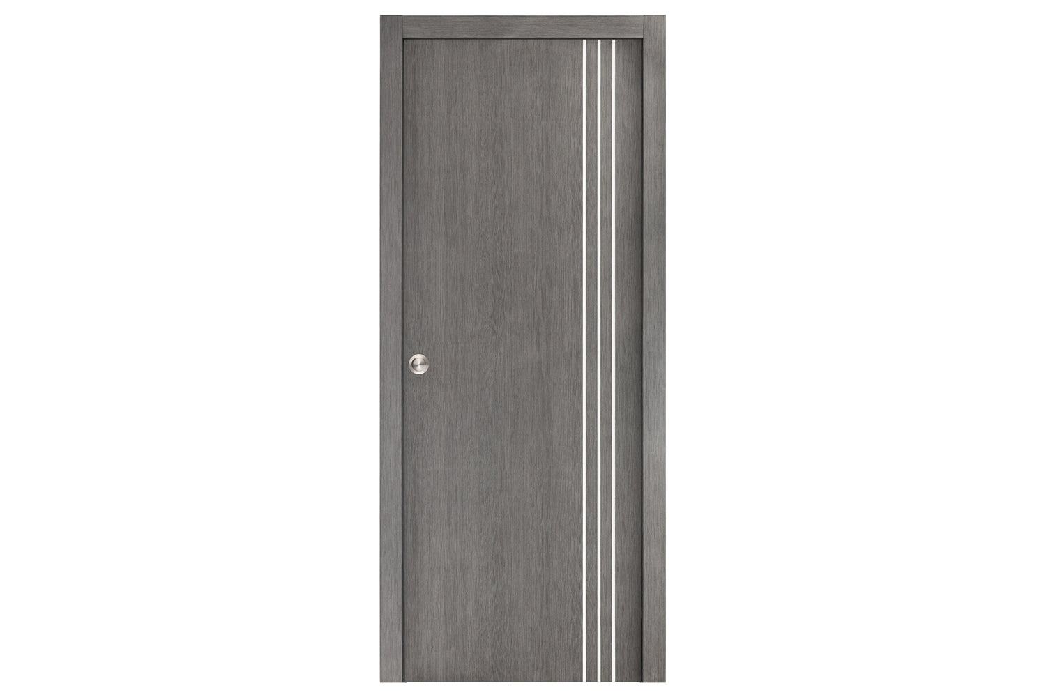Nova Smart 005 Gray Eco Veneer Modern Interior Door - Single Pocket Door