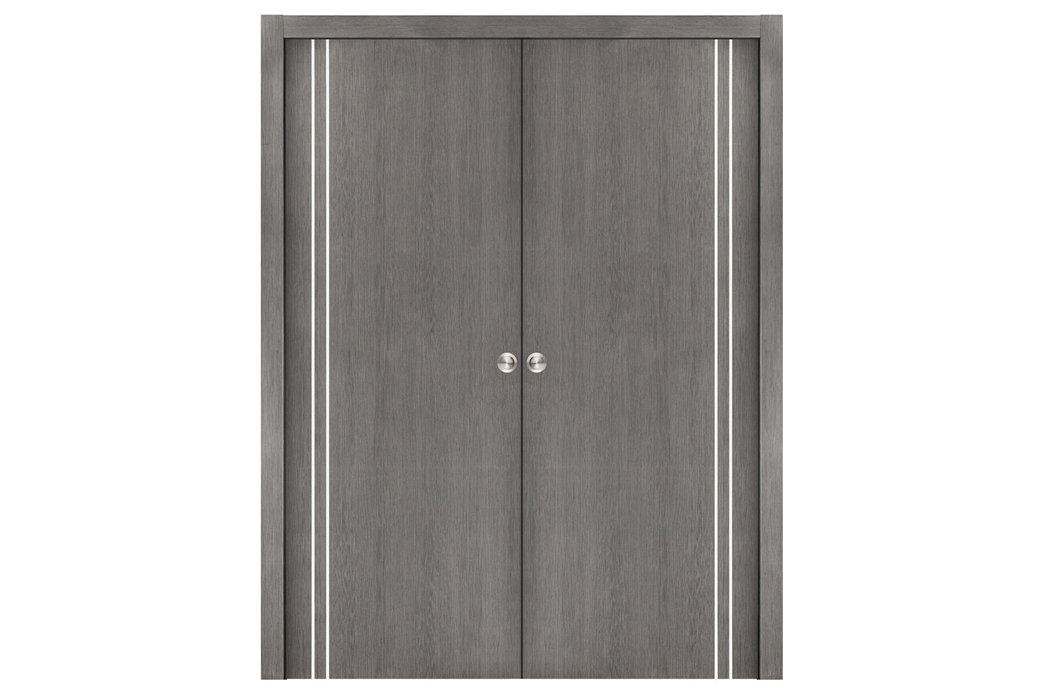 Nova Smart 006 Gray Eco Veneer Modern Interior Door - Double Pocket Door