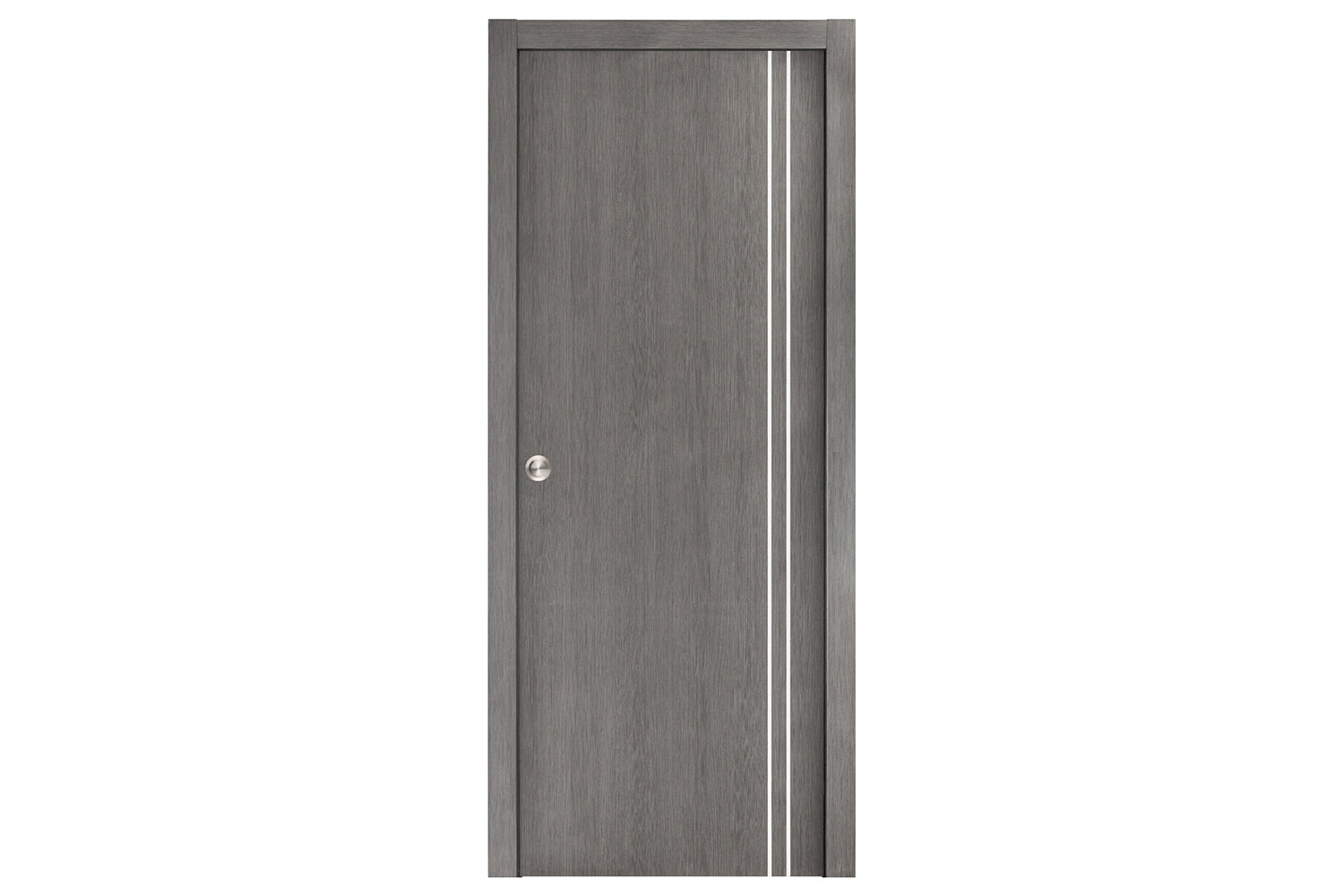 Nova Smart 006 Gray Eco Veneer Modern Interior Door - Single Pocket Door