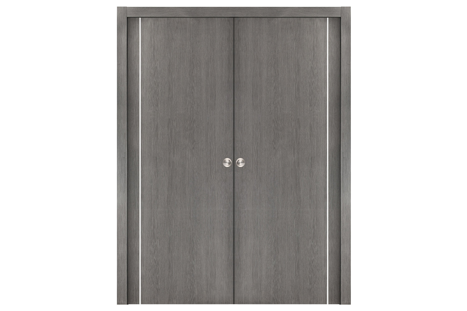 Nova Smart 007 Gray Eco Veneer Modern Interior Door - Double Pocket Door