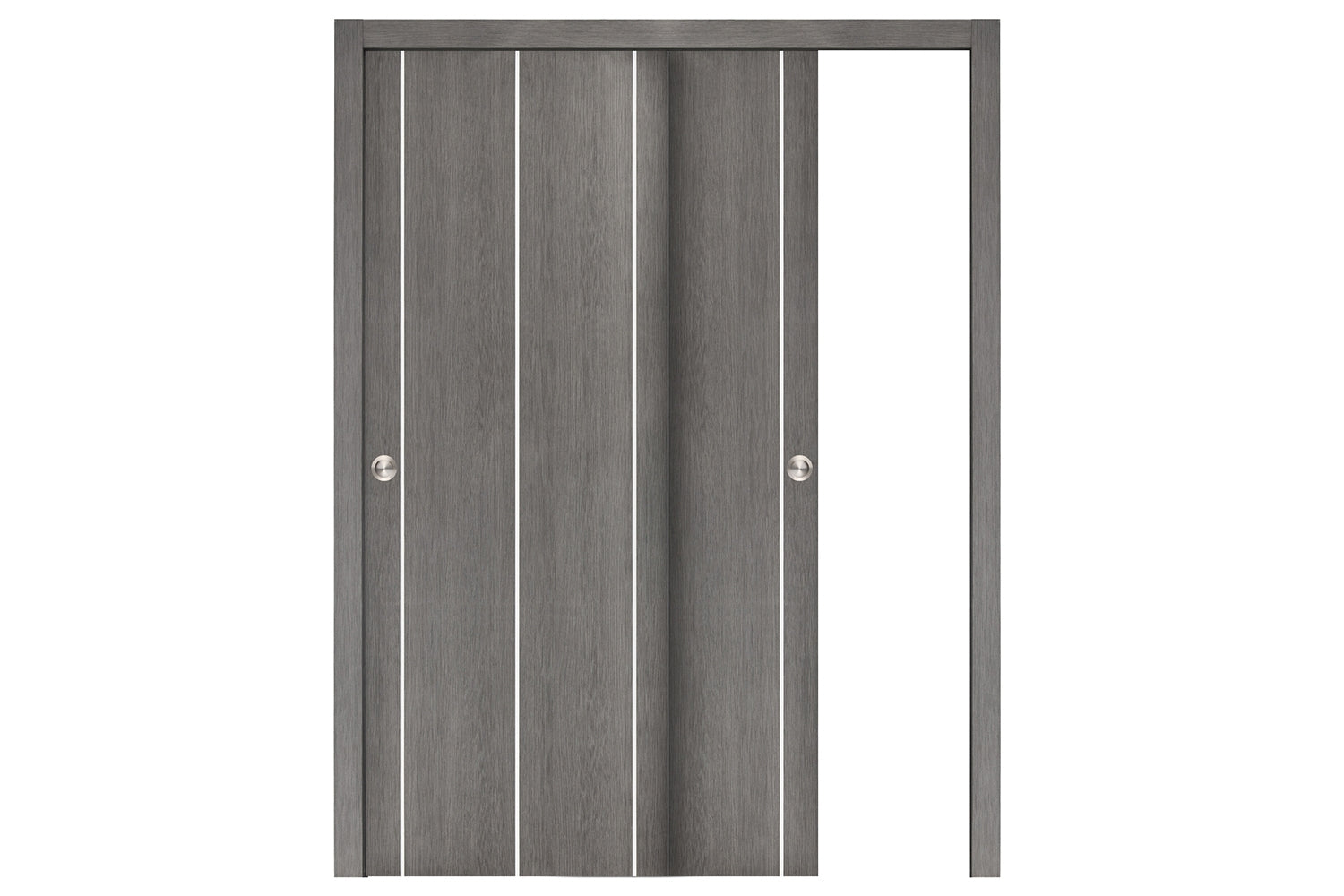 Nova Smart 009 Gray Eco Veneer Modern Interior Door - Sliding Bypass Door