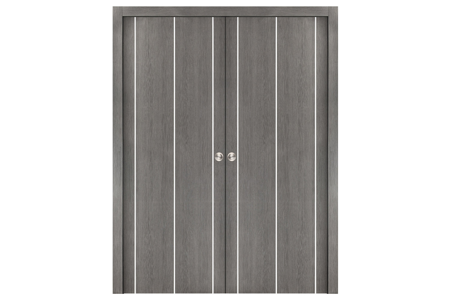 Nova Smart 009 Gray Eco Veneer Modern Interior Door - Double Pocket Door
