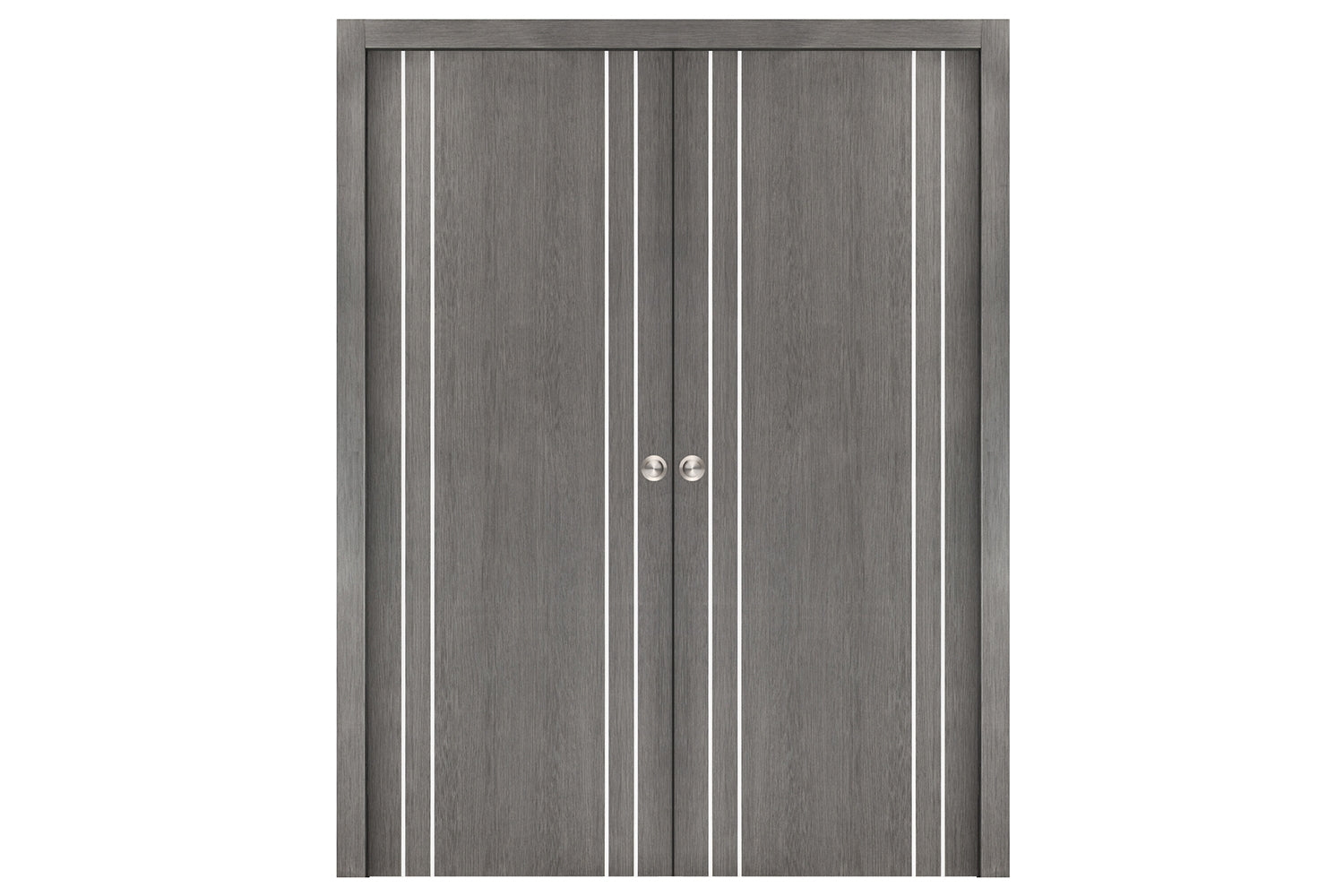 Nova Smart 010 Gray Eco Veneer Modern Interior Door - Double Pocket Door