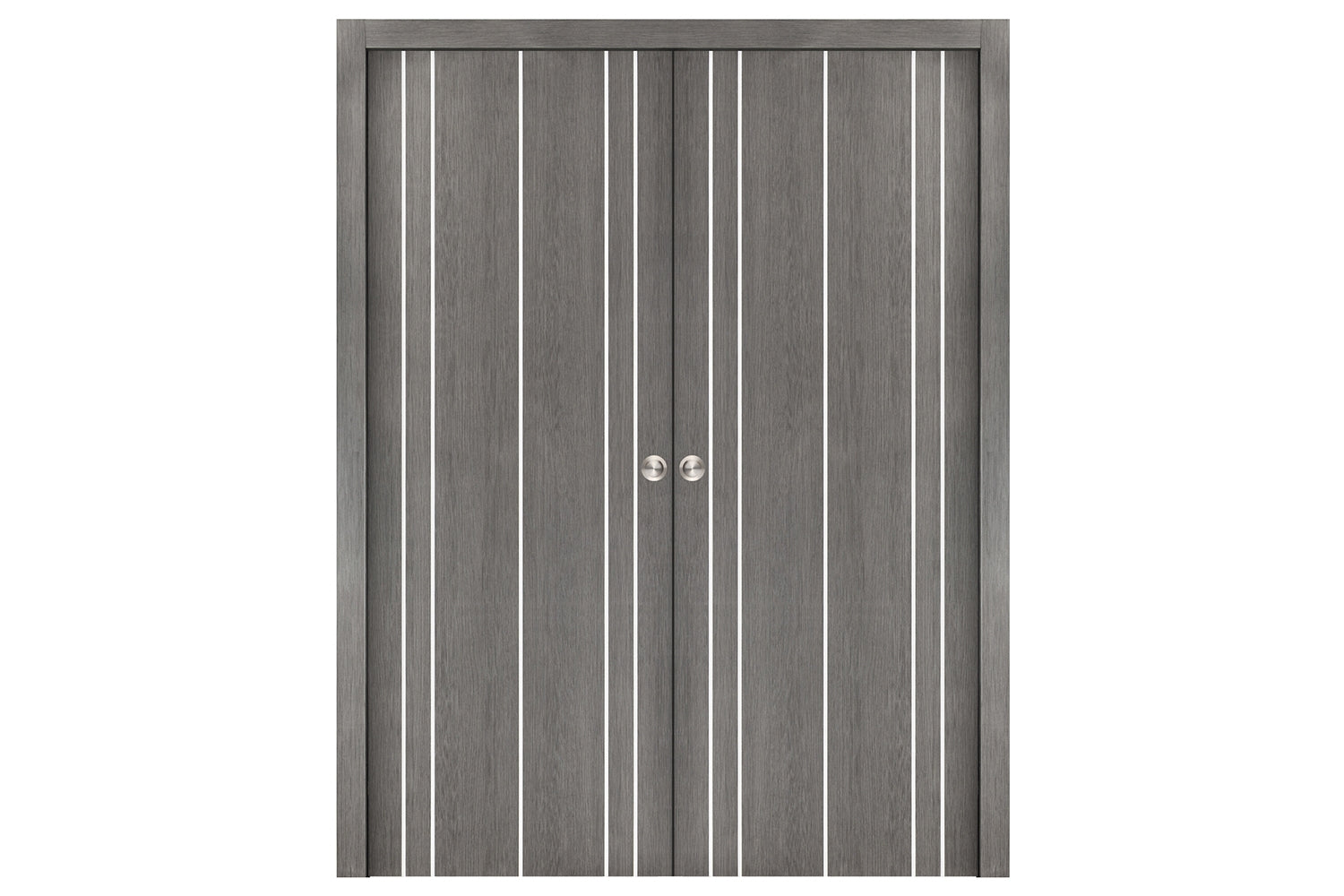 Nova Smart 011 Gray Eco Veneer Modern Interior Door - Double Pocket Door