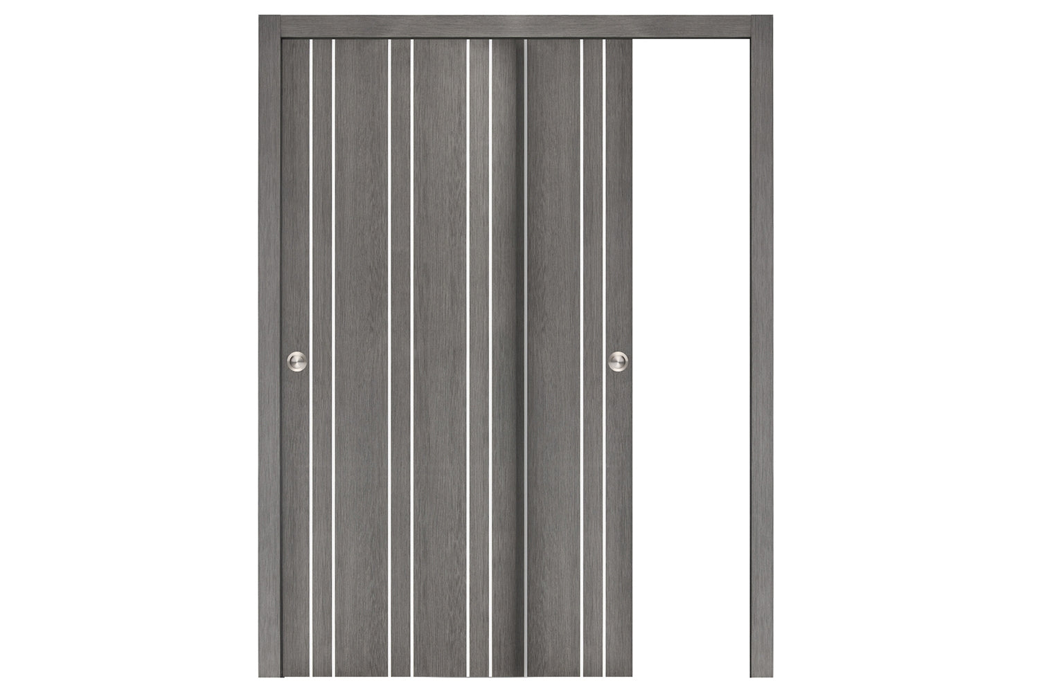Nova Smart 012 Gray Eco Veneer Modern Interior Door - Sliding Bypass Door