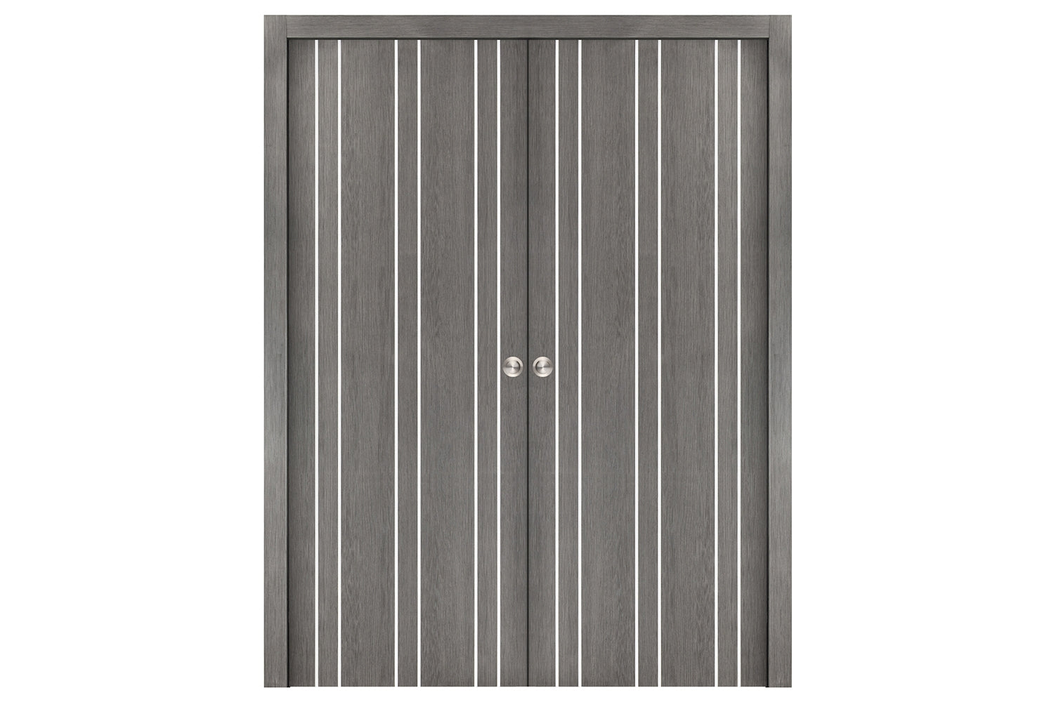 Nova Smart 012 Gray Eco Veneer Modern Interior Door - Double Pocket Door