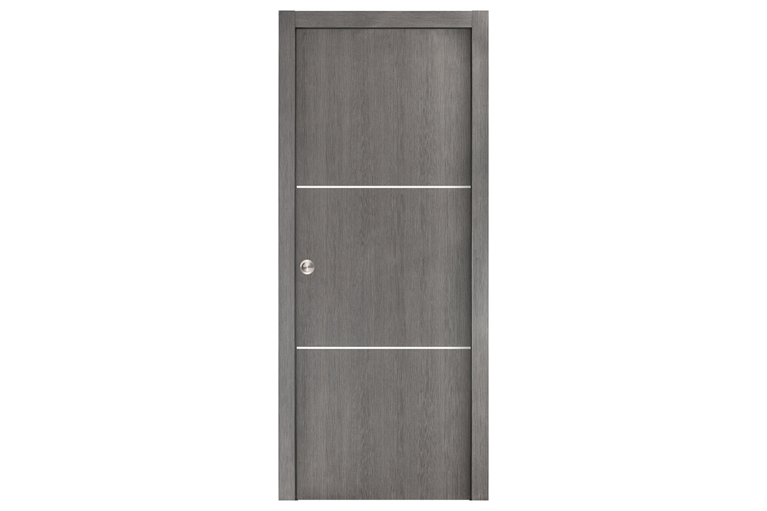 Nova Smart 013 Gray Eco Veneer Modern Interior Door - Single Pocket Door