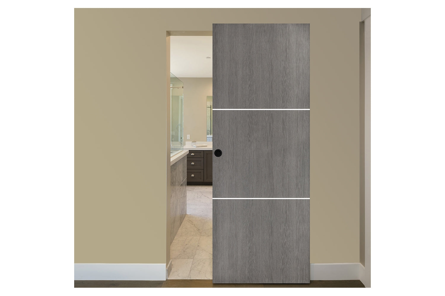 Nova Smart 013 Gray Eco Veneer Modern Interior Door - Magic Door