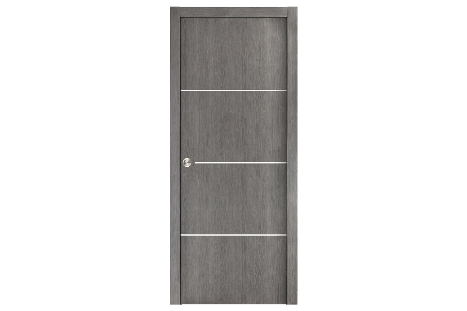 Nova Smart 017 Gray Eco Veneer Modern Interior Door - Single Pocket Door