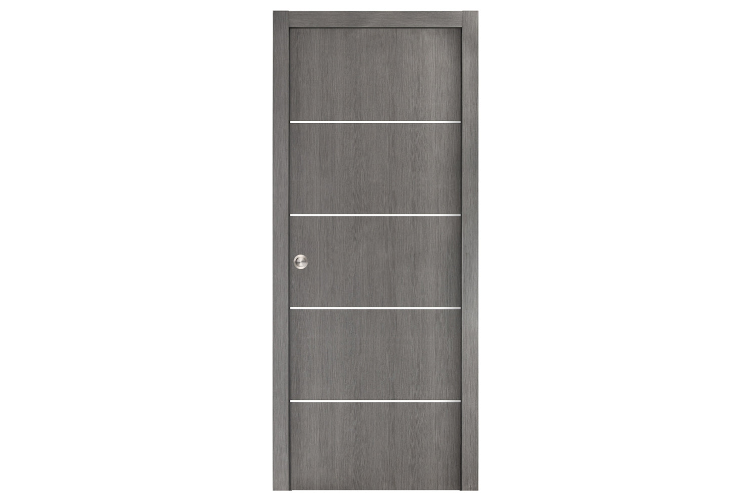 Nova Smart 018 Gray Eco Veneer Modern Interior Door - Single Pocket Door