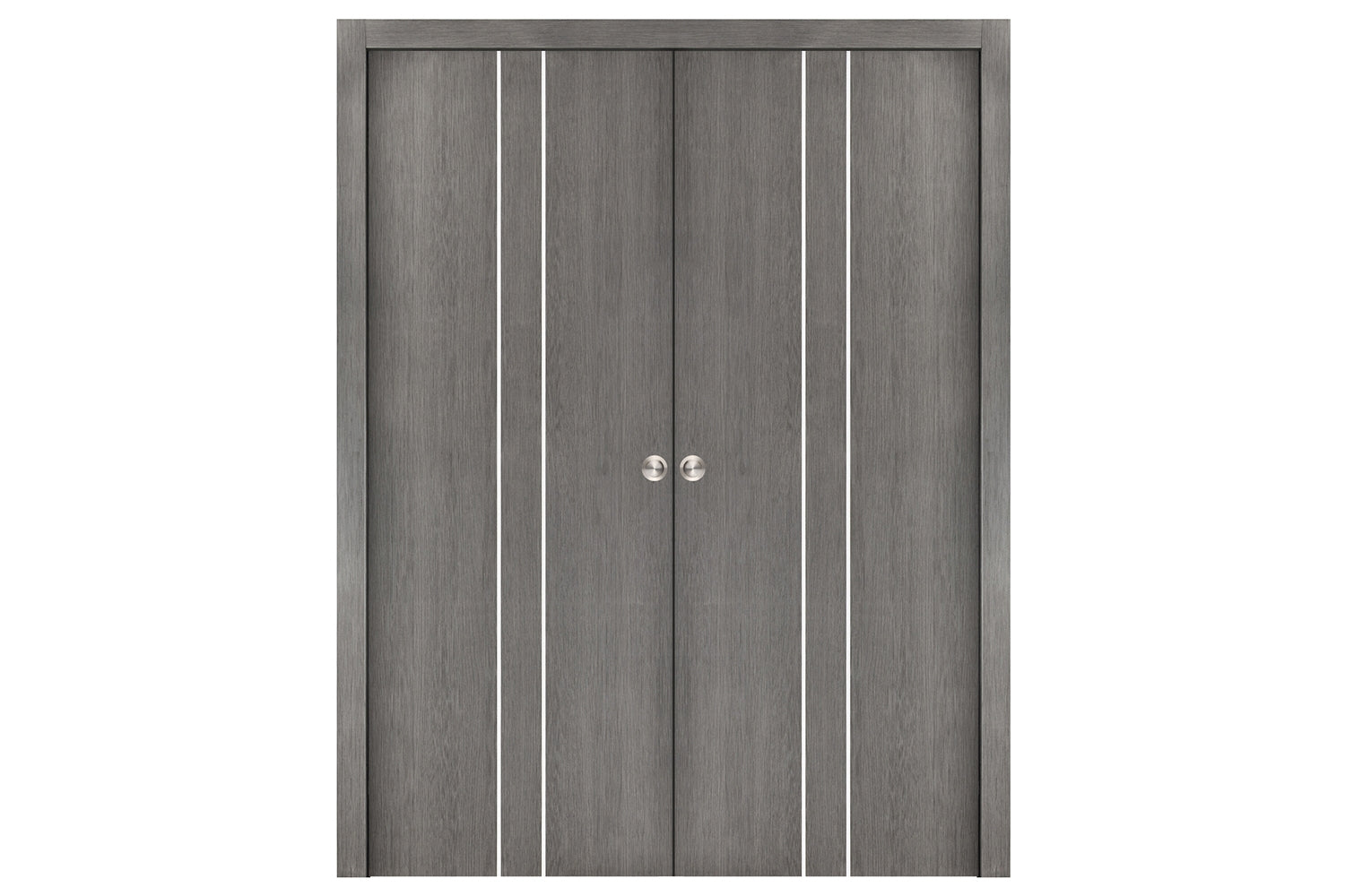 Nova Smart 021 Gray Eco Veneer Modern Interior Door - Double Pocket Door