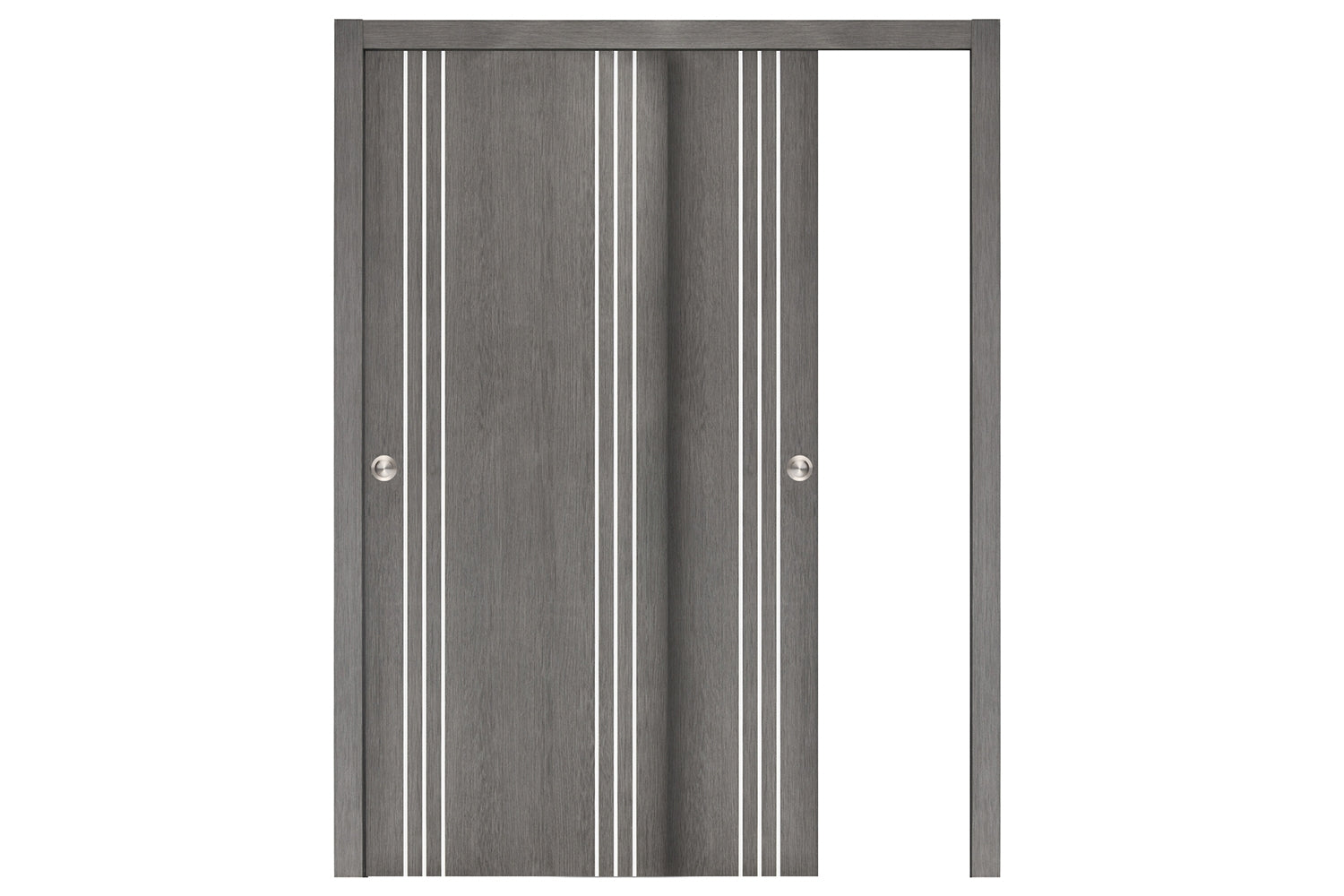 Nova Smart 022 Gray Eco Veneer Modern Interior Door - Sliding Bypass Door