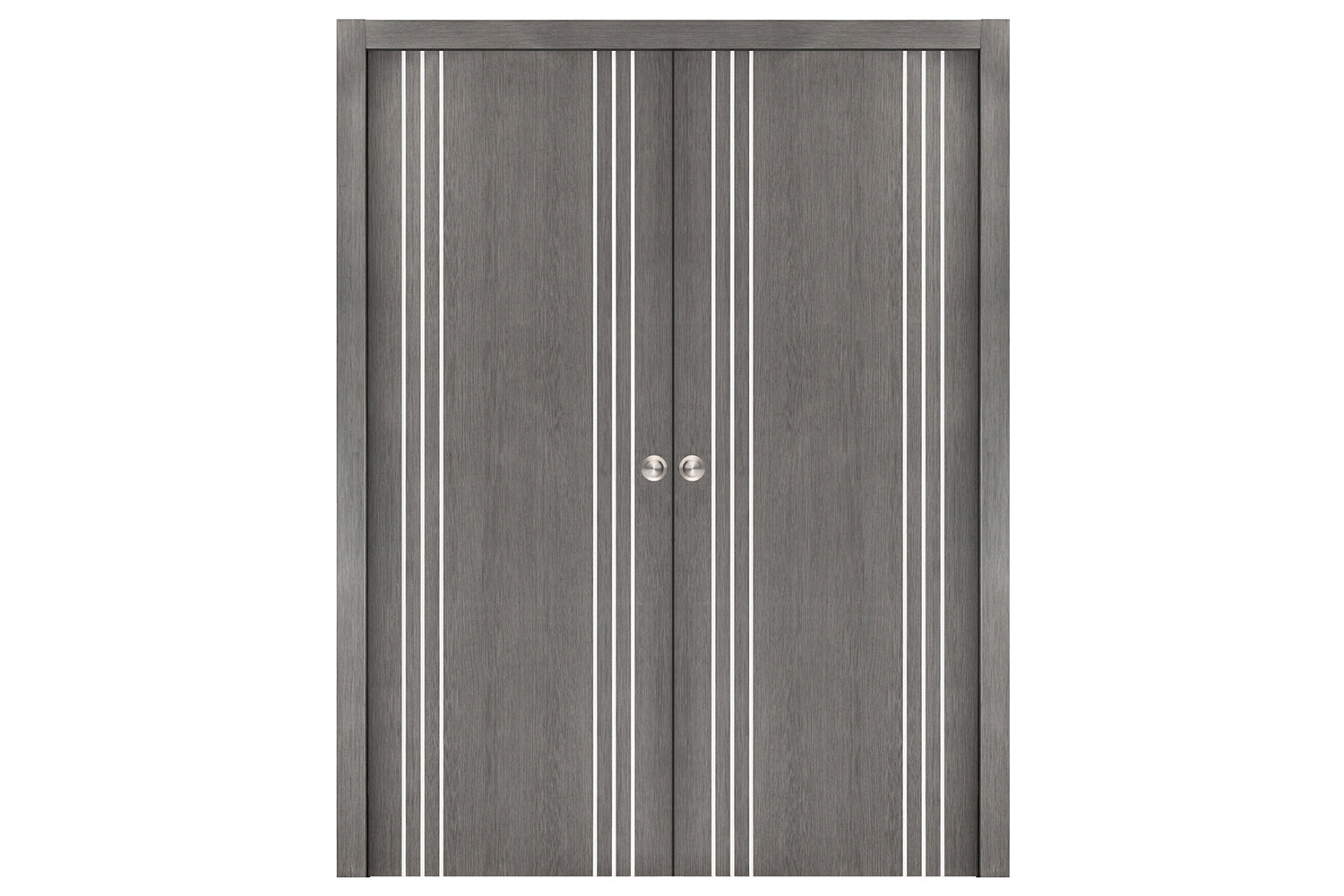 Nova Smart 022 Gray Eco Veneer Modern Interior Door - Double Pocket Door