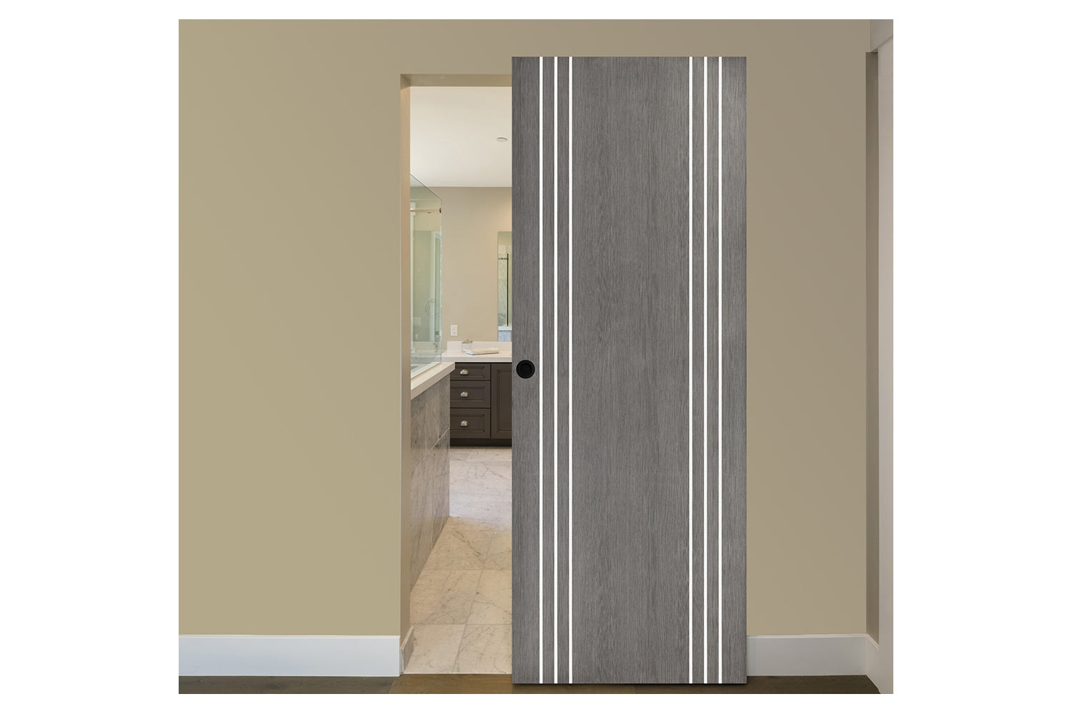 Nova Smart 022 Gray Eco Veneer Modern Interior Door - Magic Door