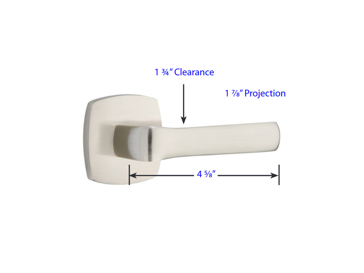 Emtek Spencer Brass Lever - Dimensions