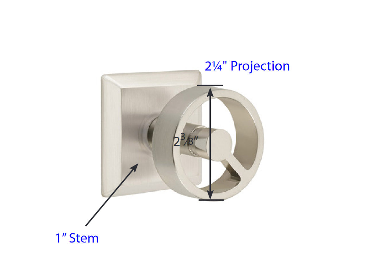 Emtek Spoke Brass Knob - Dimensions