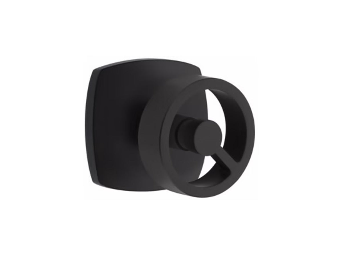 Emtek Spoke Brass Knob - Flat Black US19