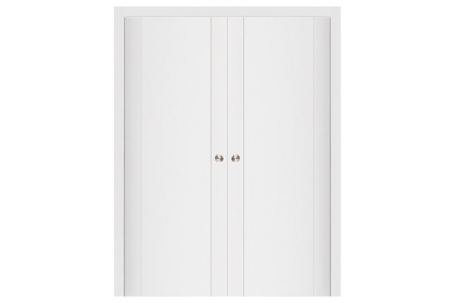 Nova Stile 001 Soft White Laminated Modern Interior Door - Double Pocket Door