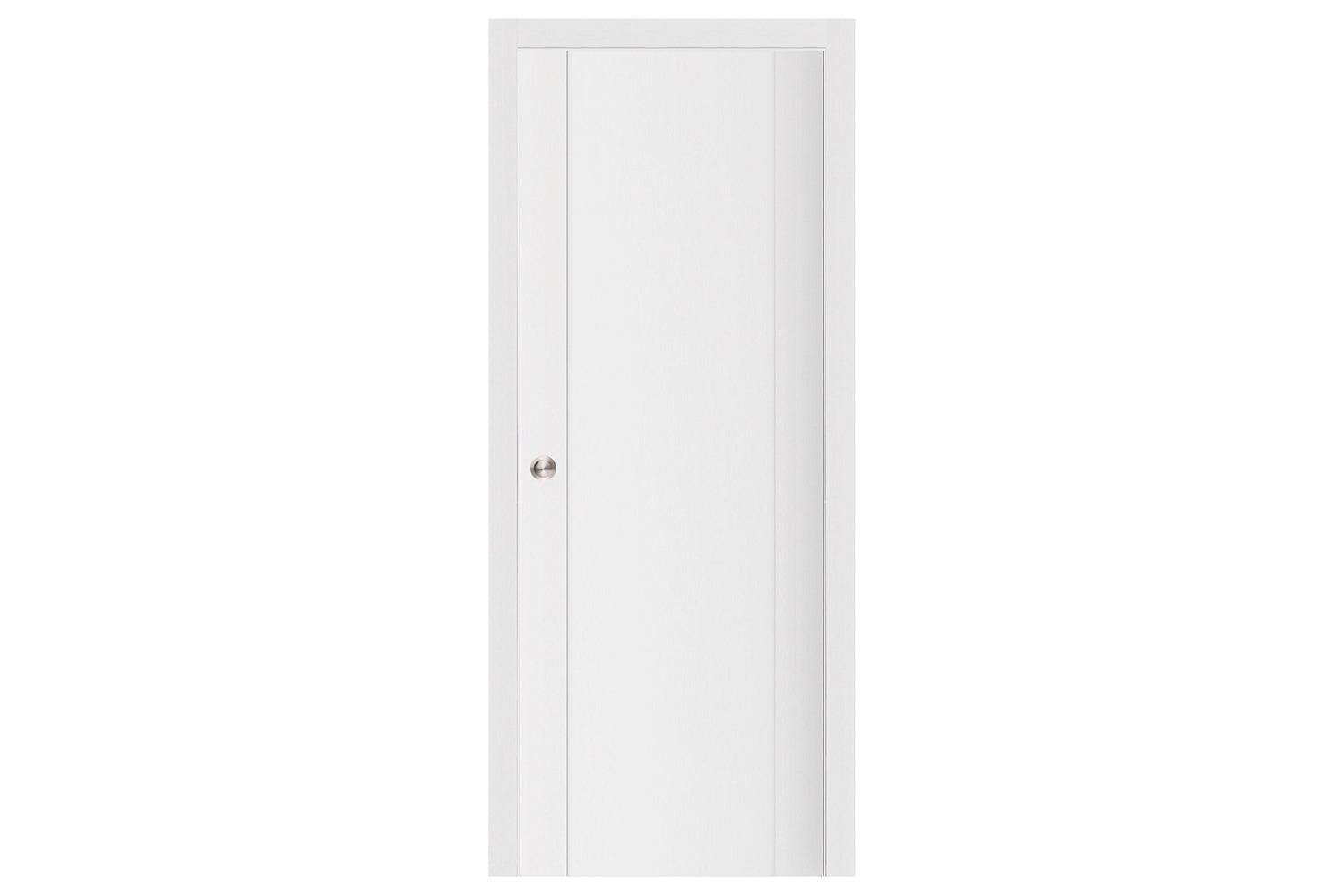 Nova Stile 001 White Lacquered Enamel Modern Interior Door - Single Pocket Door