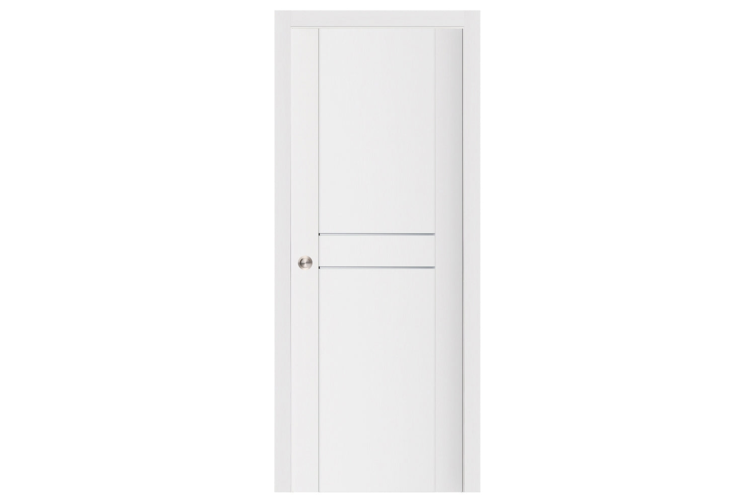 Nova Stile 003 Soft White Laminated Modern Interior Door - Single Pocket Door