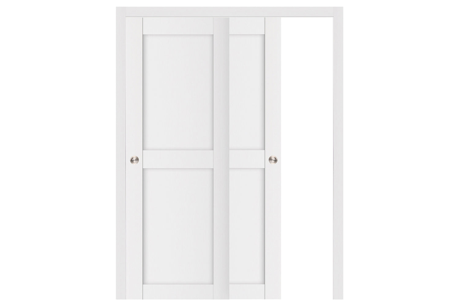 Nova Stile 009 Soft White Laminated Modern Interior Door - Bypass Door