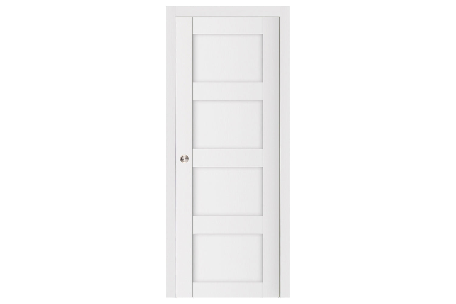 Nova Stile 010 Soft White Laminated Modern Interior Door - Single Pocket