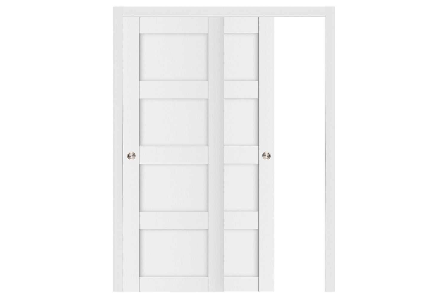 Nova Stile 010 Soft White Laminated Modern Interior Door - Bypass Door
