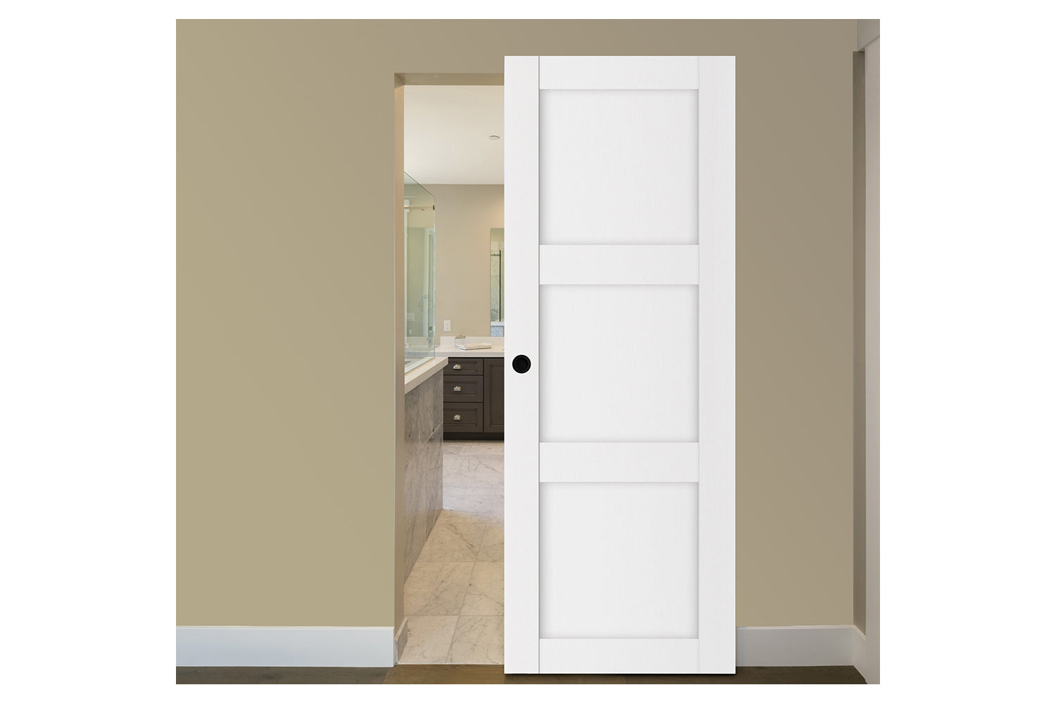 Nova Stile 058 Soft White Laminated Modern Interior Door - Magic Door