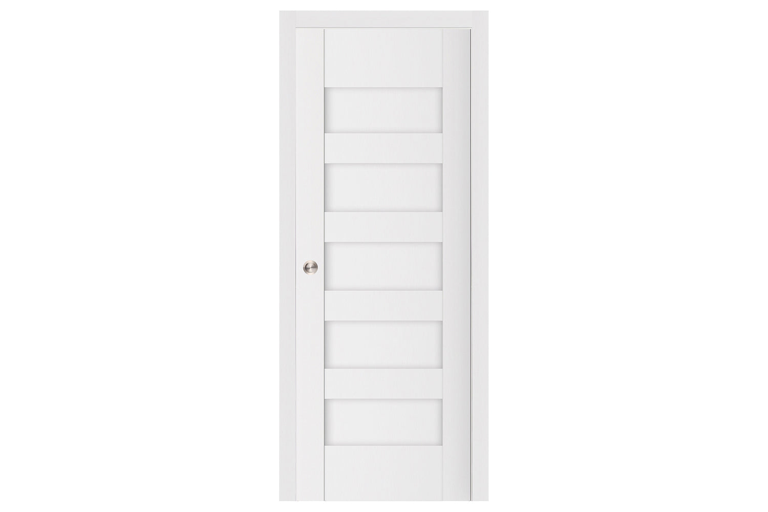 Nova Stile 057 Soft White Laminated Modern Interior Door - Single Pocket