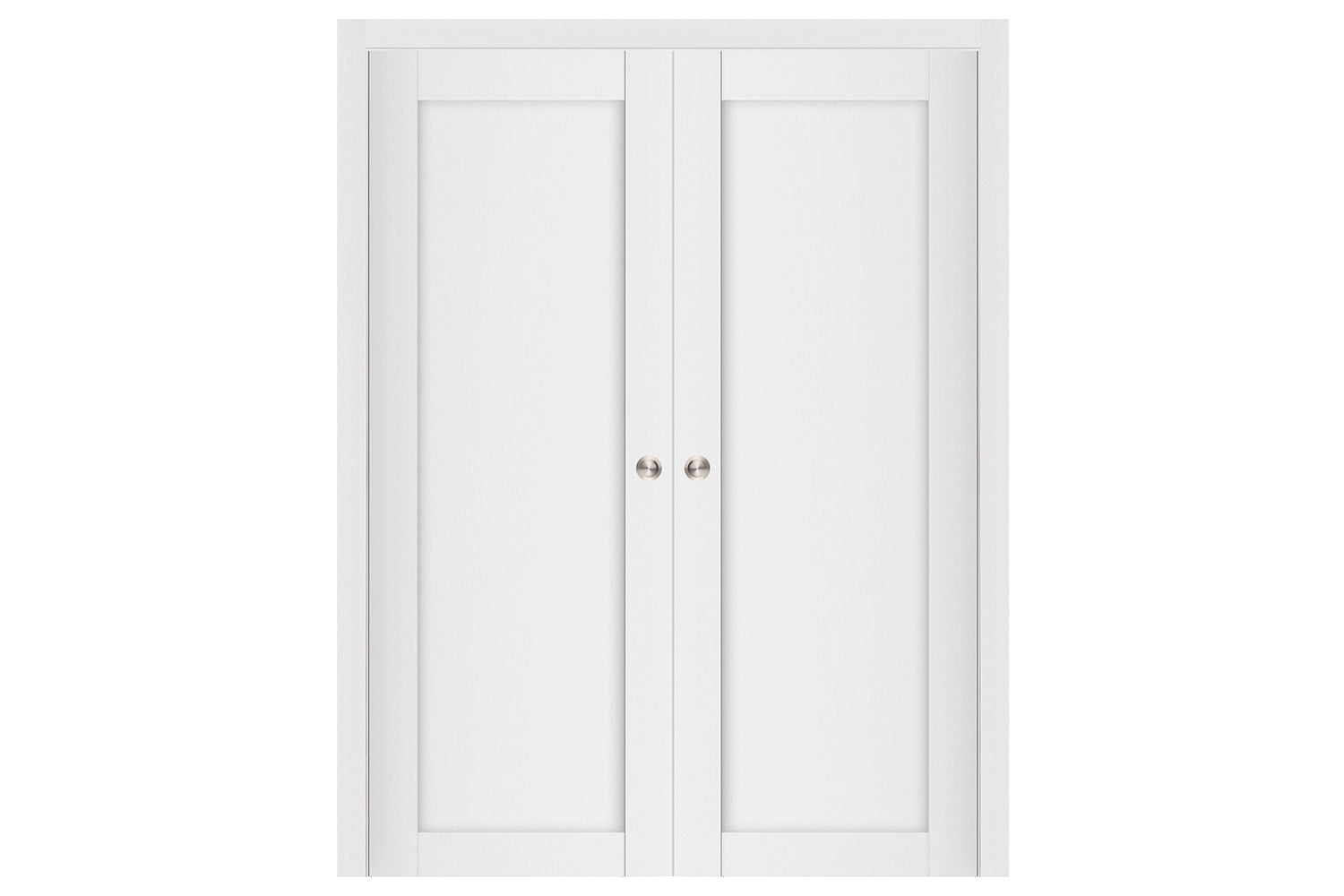 Nova Stile 054 Soft White Laminated Modern Interior Door - Double Pocket Door