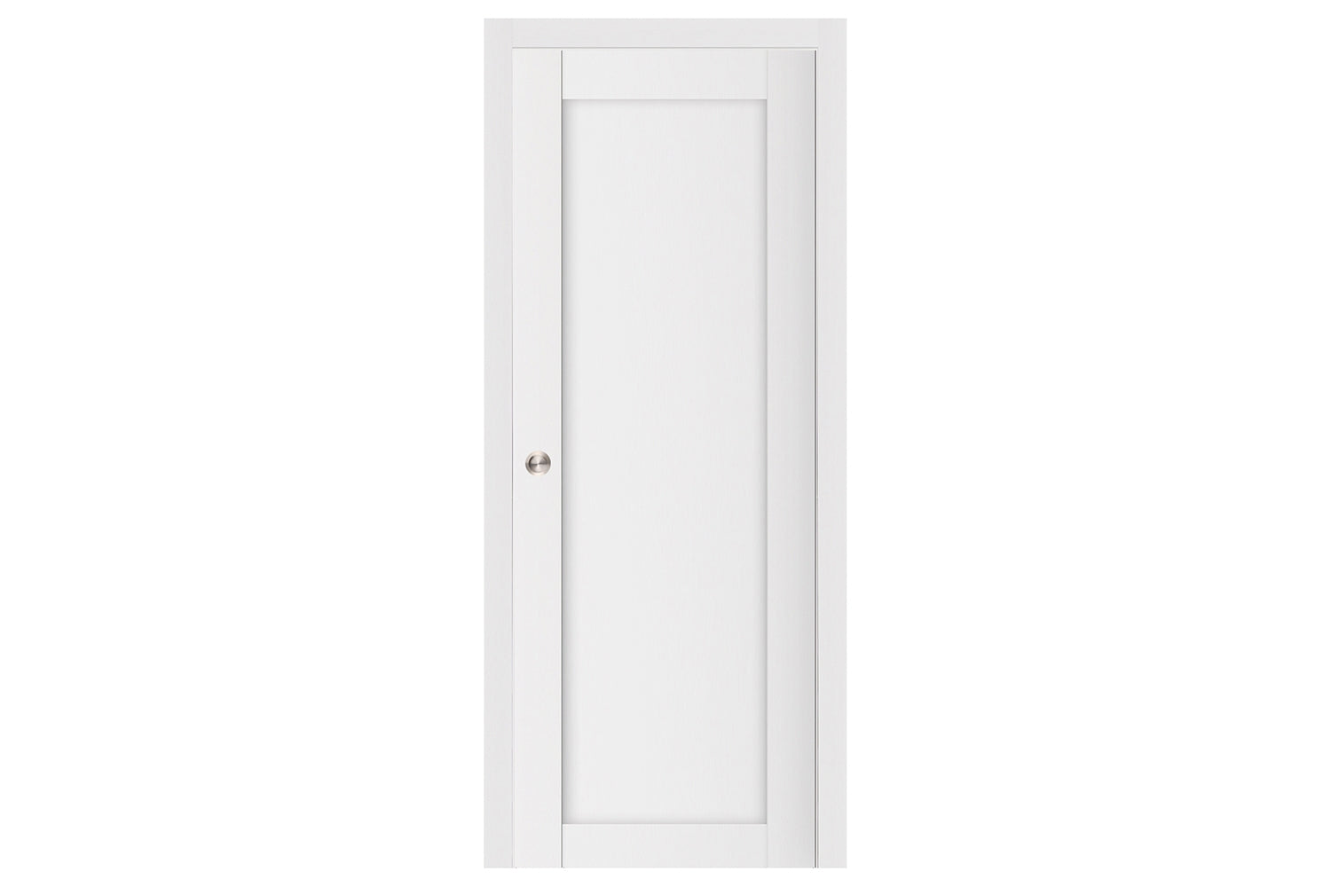 Nova Stile 054 Soft White Laminated Modern Interior Door - Single Pocket Door
