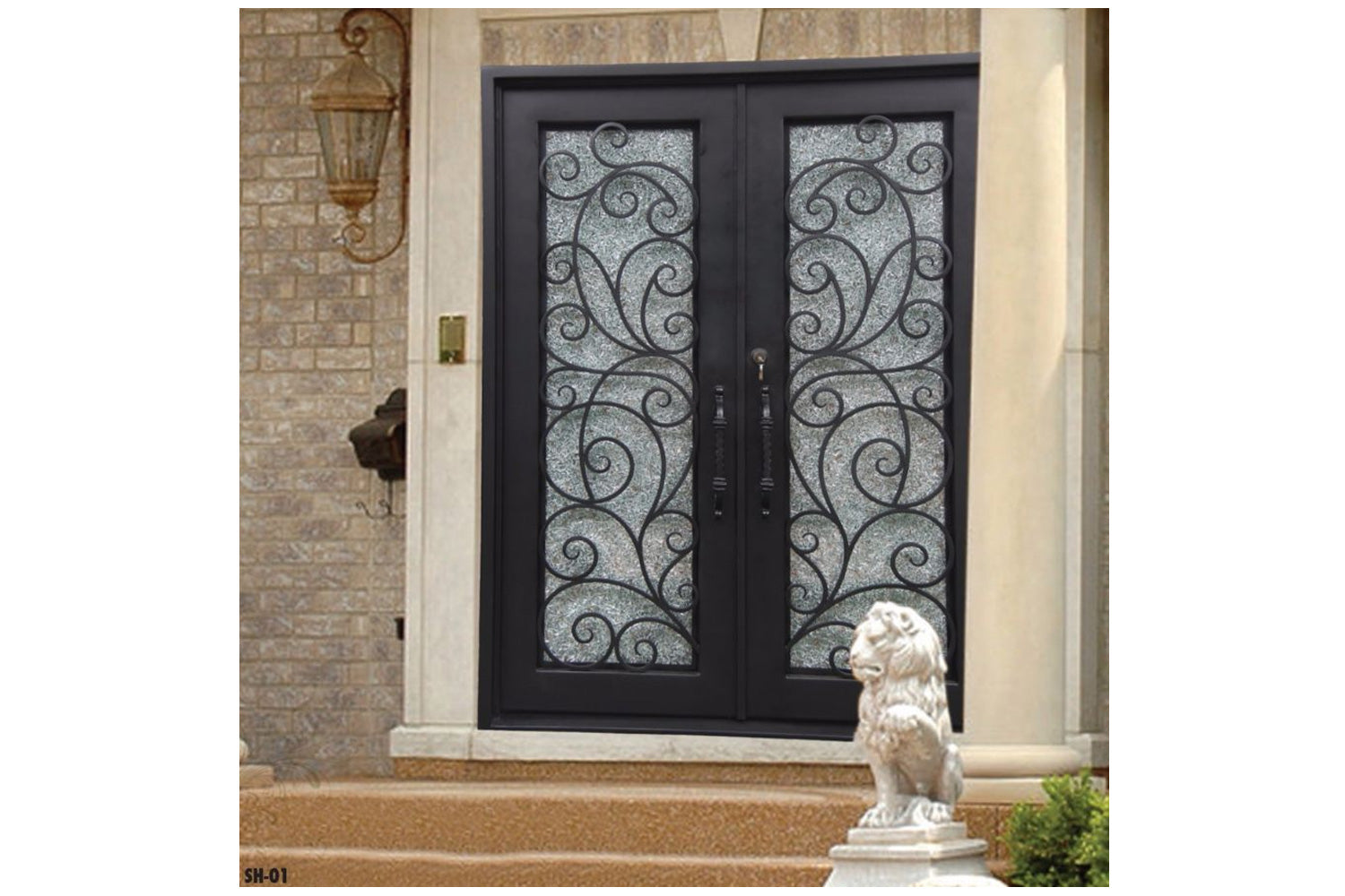 Stonehenge SH 01 Wrought Iron Exterior Door size 72 x 96