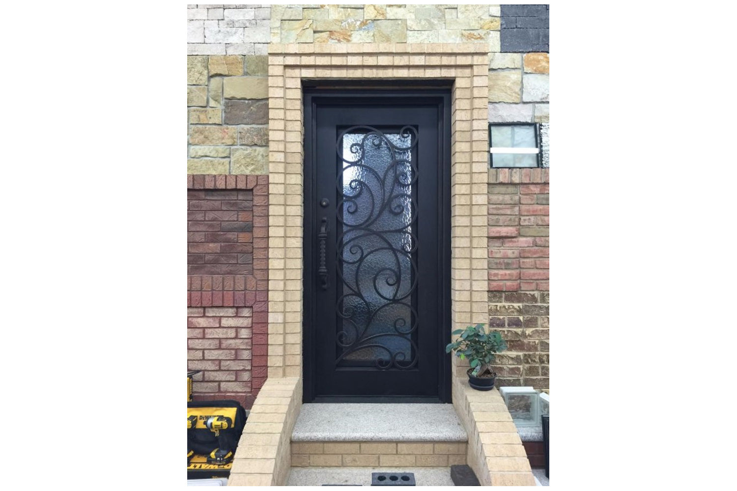 Stonehenge SH 02 Wrought Iron Exterior Door size 38 x 82