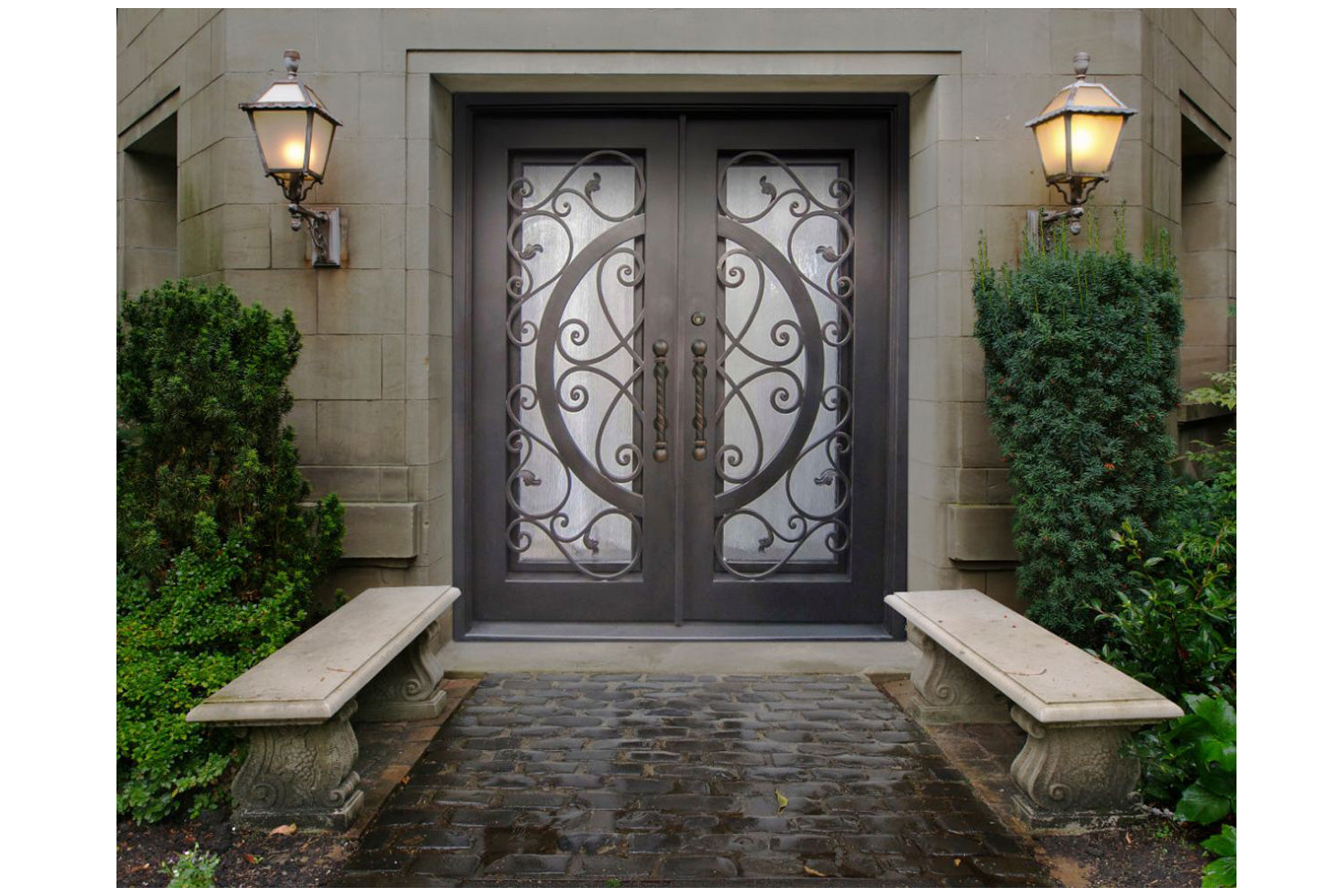 Stonehenge SH 41 Wrought Iron Exterior Door size 72 x 96