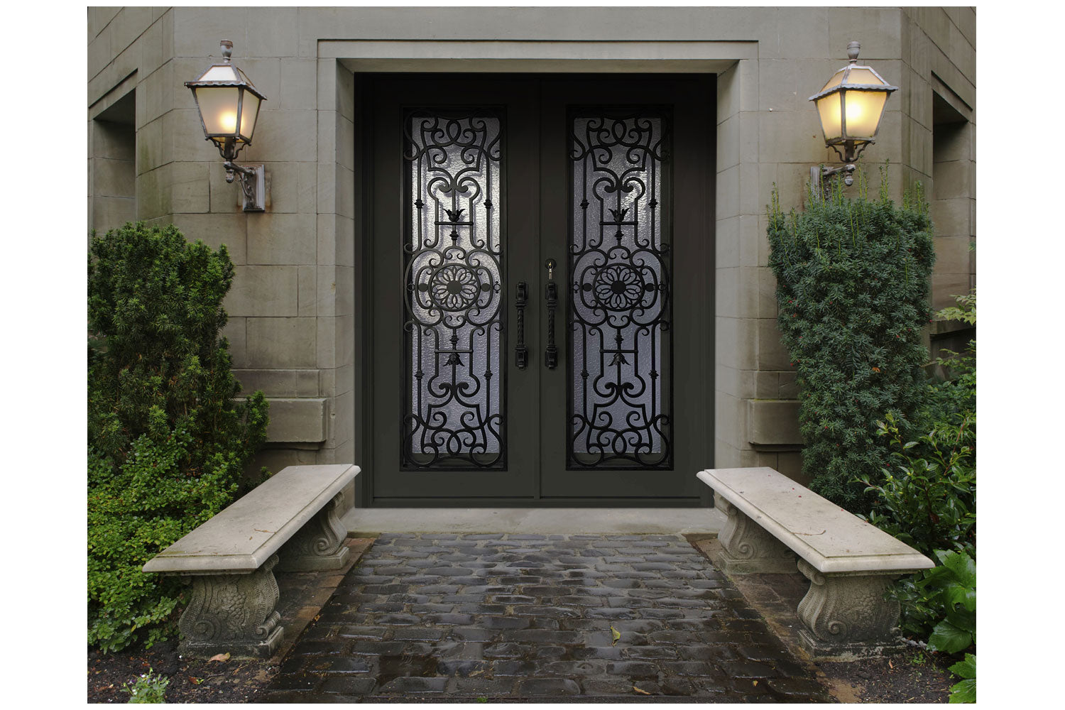 Stonehenge SH 49 Wrought Iron Exterior Door size 72 x 82