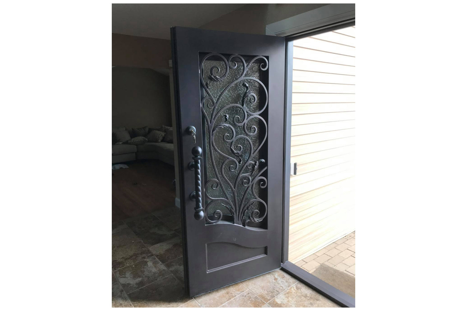 Stonehenge SH 10 Wrought Iron Exterior Door 82" size 72 x 82