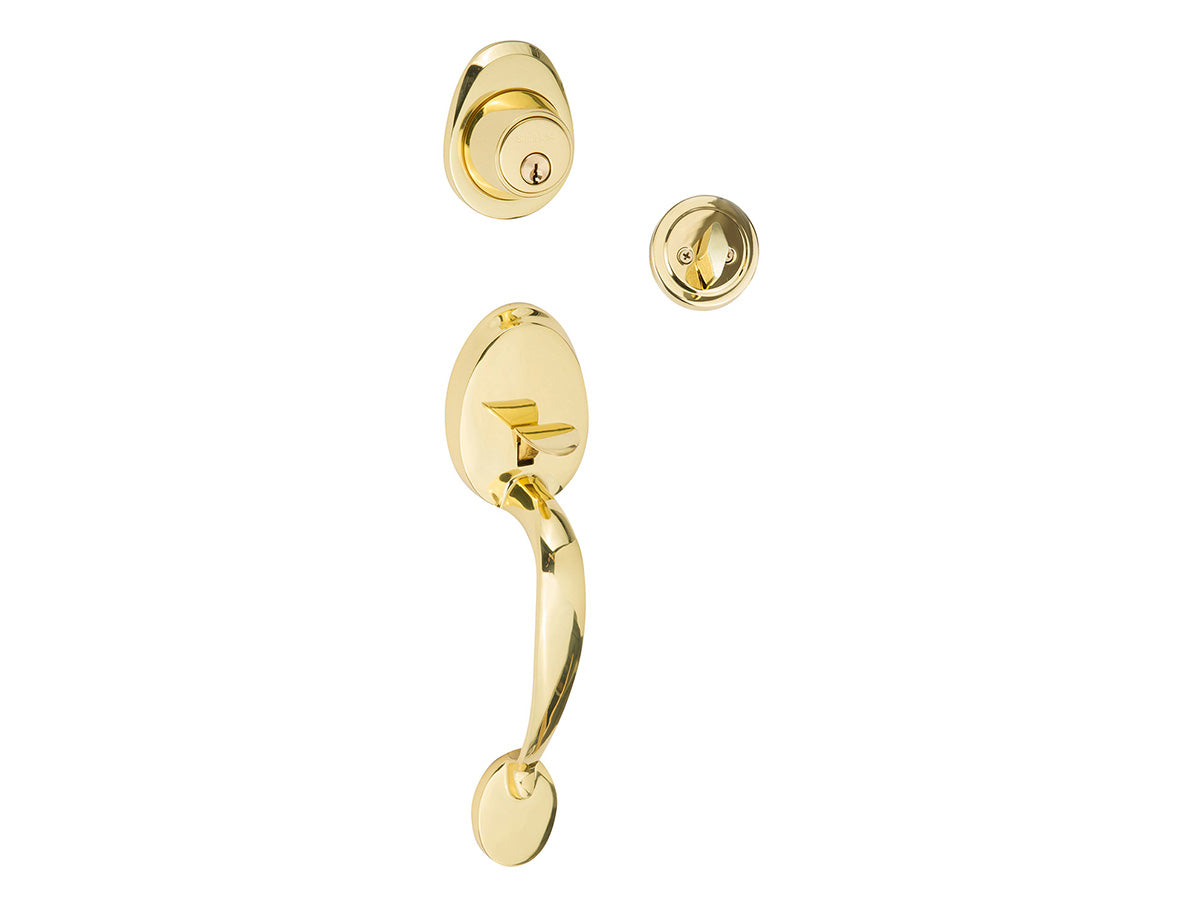 Sure-Loc Alta Handleset - Polished Brass
