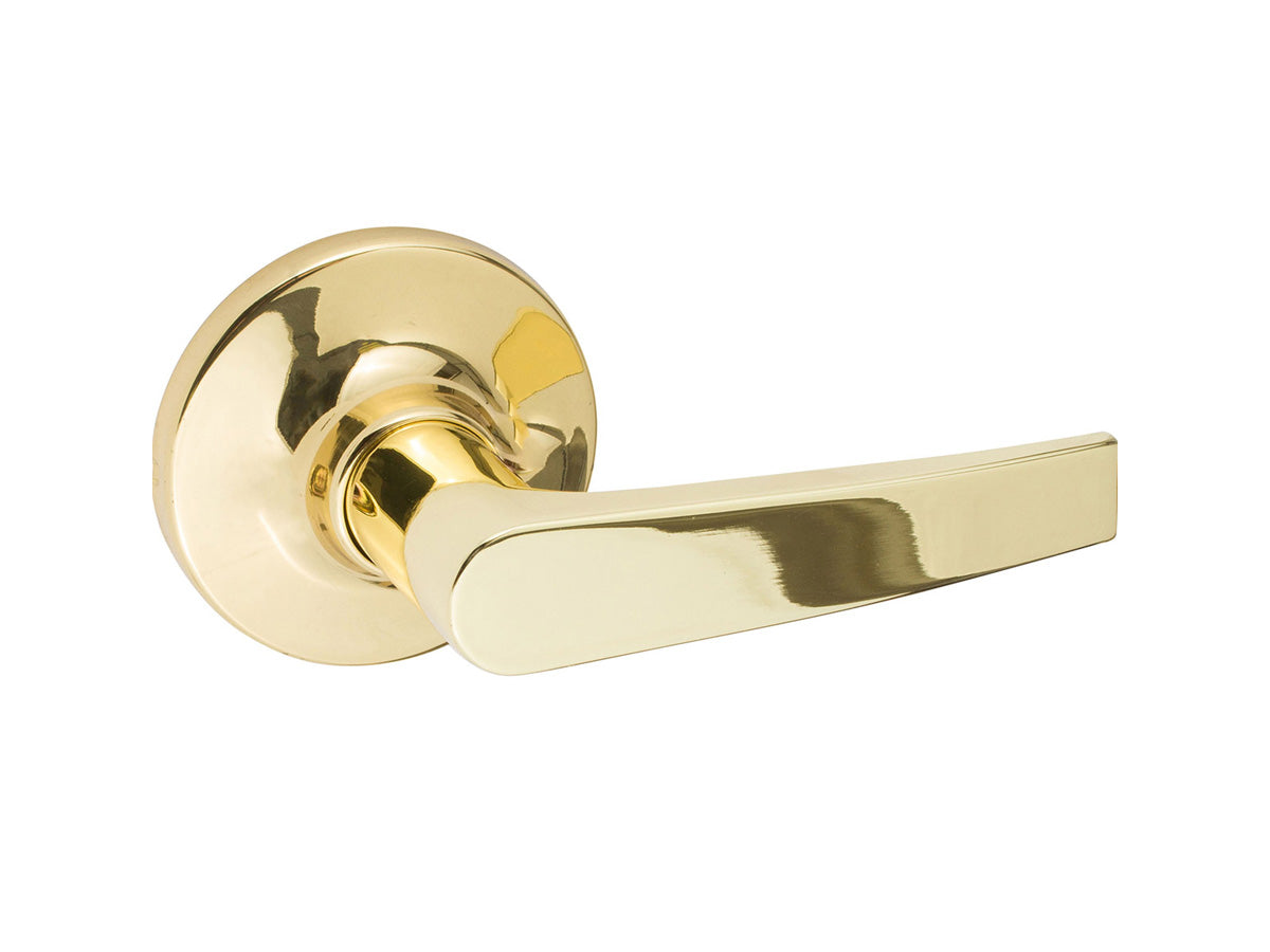 Sure-Loc Cedar Interior Door Lever - Polished Brass