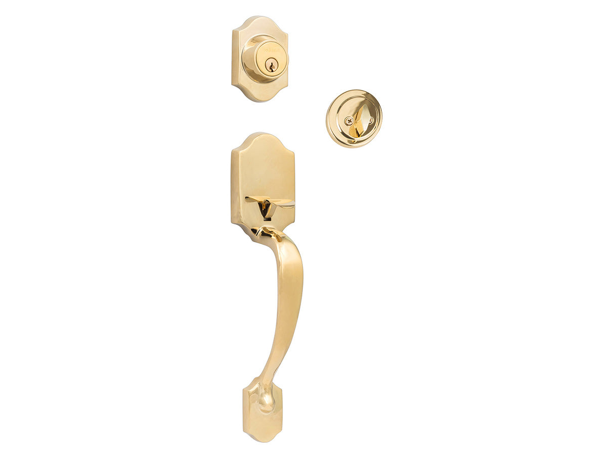 Sure-Loc Coral Handleset - Polished Brass
